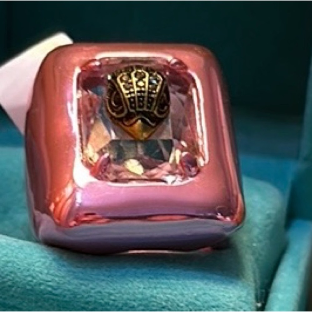 Kurt Geiger London Metallic Pink Cocktail Ring NWT SM 7